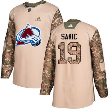 Adidas Avalanche #19 Joe Sakic Camo Authentic 2017 Veterans Day Stitched Youth NHL Jersey inbean