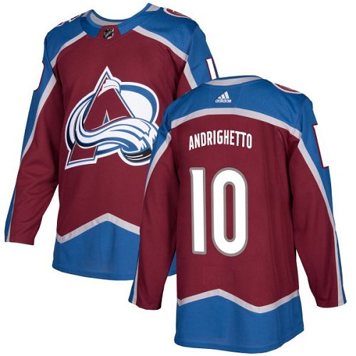 Adidas Avalanche #10 Sven Andrighetto Burgundy Home Authentic Stitched Youth NHL Jersey inbean