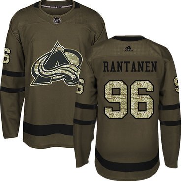 Adidas Avalanche #96 Mikko Rantanen Green Salute to Service Stitched Youth NHL Jersey inbean