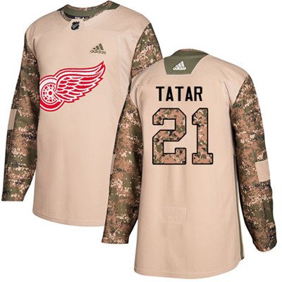 Adidas Detroit Red Wings #21 Tomas Tatar Camo Authentic 2017 Veterans Day Stitched Youth NHL Jersey inbean