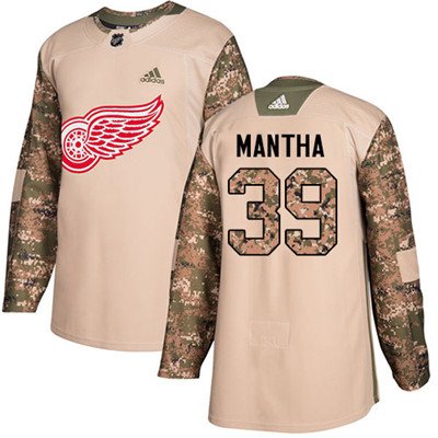 Adidas Detroit Red Wings #39 Anthony Mantha Camo Authentic 2017 Veterans Day Stitched Youth NHL Jersey inbean