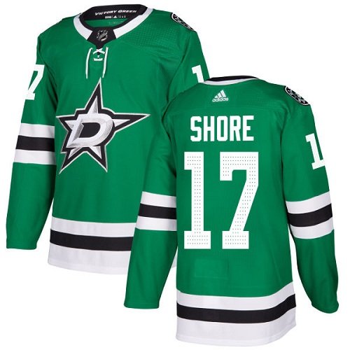 Adidas Dallas Stars #17 Devin Shore Green Home Authentic Youth Stitched NHL Jersey inbean