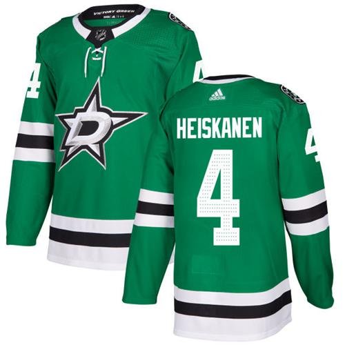 Adidas Dallas Stars #4 Miro Heiskanen Green Home Authentic Youth Stitched NHL Jersey inbean