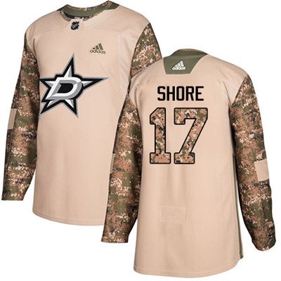 Adidas Dallas Stars #17 Devin Shore Camo Authentic 2017 Veterans Day Youth Stitched NHL Jersey inbean