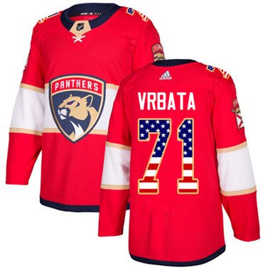 Adidas Florida Panthers #71 Radim Vrbata Red Home Authentic USA Flag Stitched Youth NHL Jersey inbean