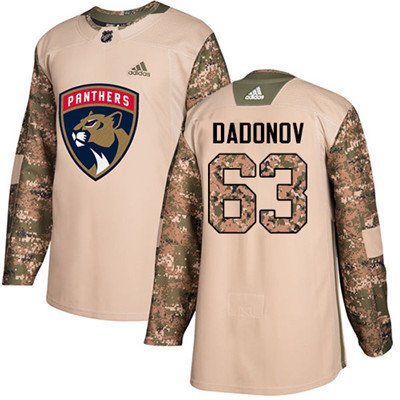 Adidas Florida Panthers #63 Evgenii Dadonov Camo Authentic 2017 Veterans Day Stitched Youth NHL Jersey inbean