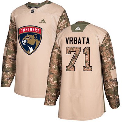 Adidas Florida Panthers #71 Radim Vrbata Camo Authentic 2017 Veterans Day Stitched Youth NHL Jersey inbean