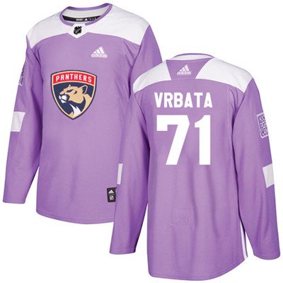 Adidas Florida Panthers #71 Radim Vrbata Purple Authentic Fights Cancer Stitched Youth NHL Jersey inbean