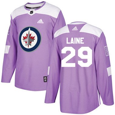 Adidas Winnipeg Jets #29 Patrik Laine Purple Authentic Fights Cancer Stitched Youth NHL Jersey inbean