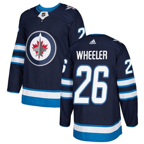 Adidas Winnipeg Jets #26 Blake Wheeler Navy Blue Home Authentic Stitched Youth NHL Jersey inbean