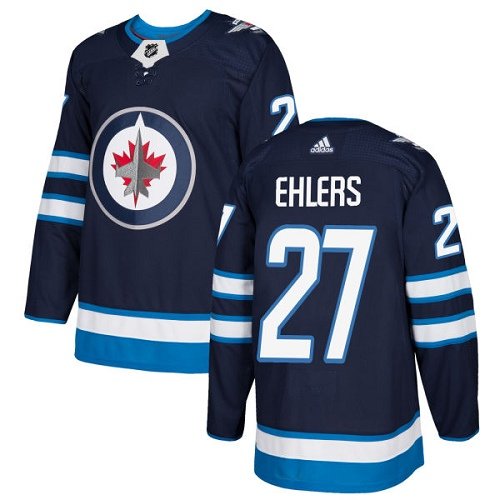 Adidas Winnipeg Jets #27 Nikolaj Ehlers Navy Blue Home Authentic Stitched Youth NHL Jersey inbean