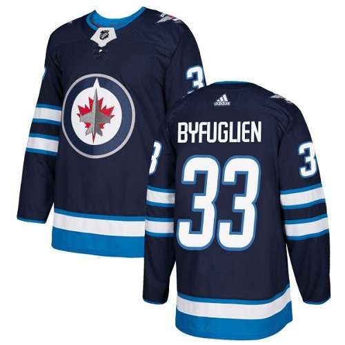 Adidas Winnipeg Jets #33 Dustin Byfuglien Navy Blue Home Authentic Stitched Youth NHL Jersey inbean