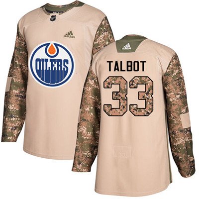 Adidas Edmonton Oilers #33 Cam Talbot Camo Authentic 2017 Veterans Day Stitched Youth NHL Jersey inbean