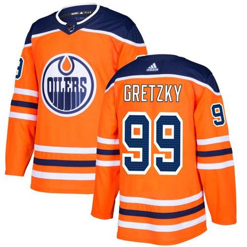 Adidas Edmonton Oilers #99 Wayne Gretzky Orange Home Authentic Stitched Youth NHL Jersey inbean