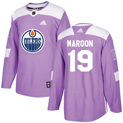 Adidas Edmonton Oilers #19 Patrick Maroon Purple Authentic Fights Cancer Stitched Youth NHL Jersey inbean