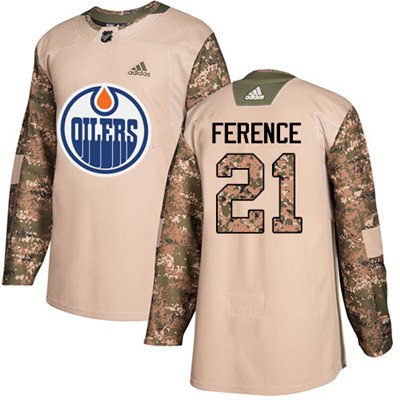 Adidas Edmonton Oilers #21 Andrew Ference Camo Authentic 2017 Veterans Day Stitched Youth NHL Jersey inbean