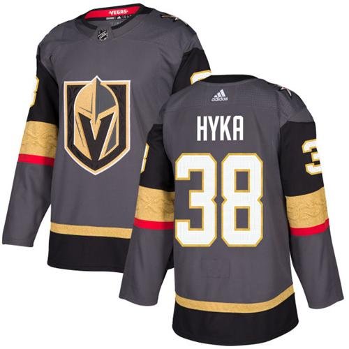 Adidas Vegas Golden Knights #38 Tomas Hyka Grey Home Authentic Stitched Youth NHL Jersey inbean