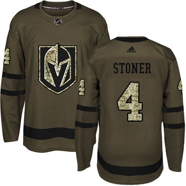 Adidas Vegas Golden Knights #4 Clayton Stoner Green Salute to Service Stitched Youth NHL Jersey inbean