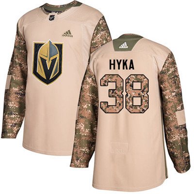 Adidas Vegas Golden Knights #38 Tomas Hyka Camo Authentic 2017 Veterans Day Stitched Youth NHL Jersey inbean