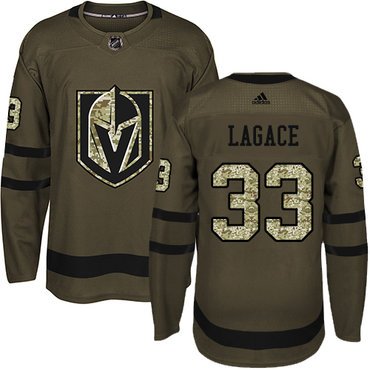 Adidas Vegas Golden Knights #33 Maxime Lagace Green Salute to Service Stitched Youth NHL Jersey inbean