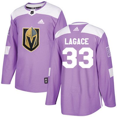 Adidas Vegas Golden Knights #33 Maxime Lagace Purple Authentic Fights Cancer Stitched Youth NHL Jersey inbean