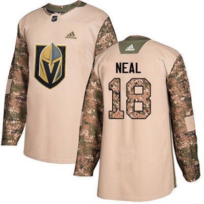 Adidas Vegas Golden Knights #18 James Neal Camo Authentic 2017 Veterans Day Stitched Youth NHL Jersey inbean