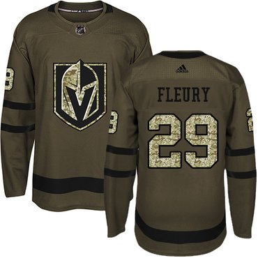 Adidas Vegas Golden Knights #29 Marc-Andre Fleury Green Salute to Service Stitched Youth NHL Jersey inbean