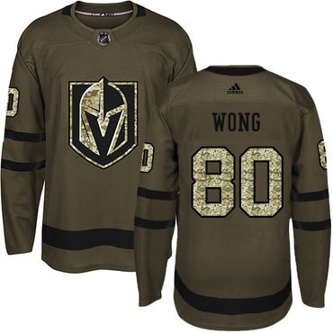 Adidas Vegas Golden Knights #80 Tyler Wong Green Salute to Service Stitched Youth NHL Jersey inbean