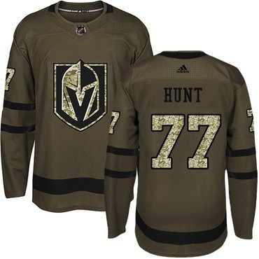 Adidas Vegas Golden Knights #77 Brad Hunt Green Salute to Service Stitched Youth NHL Jersey inbean