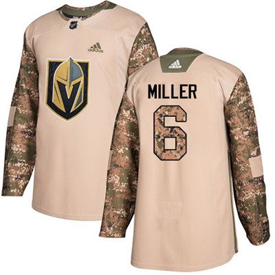 Adidas Vegas Golden Knights #6 Colin Miller Camo Authentic 2017 Veterans Day Stitched Youth NHL Jersey inbean