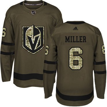 Adidas Vegas Golden Knights #6 Colin Miller Green Salute to Service Stitched Youth NHL Jersey inbean