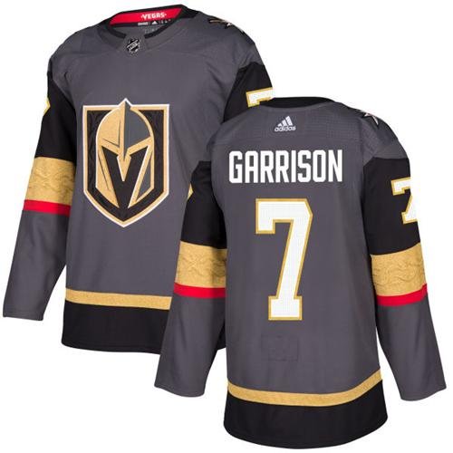 Adidas Vegas Golden Knights #7 Jason Garrison Grey Home Authentic Stitched Youth NHL Jersey inbean