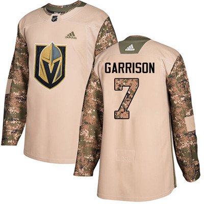 Adidas Vegas Golden Knights #7 Jason Garrison Camo Authentic 2017 Veterans Day Stitched Youth NHL Jersey inbean