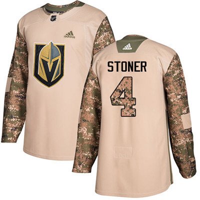 Adidas Vegas Golden Knights #4 Clayton Stoner Camo Authentic 2017 Veterans Day Stitched Youth NHL Jersey inbean