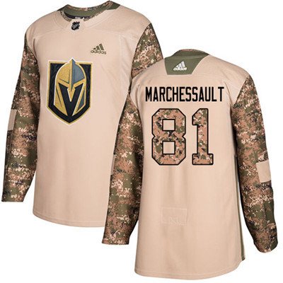 Adidas Vegas Golden Knights #81 Jonathan Marchessault Camo Authentic 2017 Veterans Day Stitched Youth NHL Jersey inbean