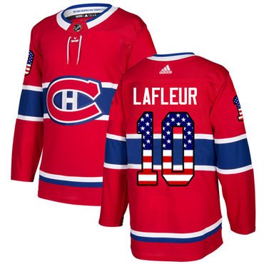 Adidas Montreal Canadiens #10 Guy Lafleur Red Home Authentic USA Flag Stitched Youth NHL Jersey inbean