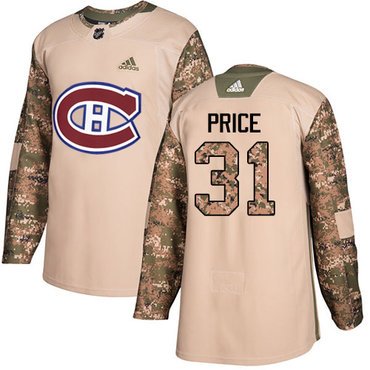 Adidas Montreal Canadiens #31 Carey Price Camo Authentic 2017 Veterans Day Stitched Youth NHL Jersey inbean