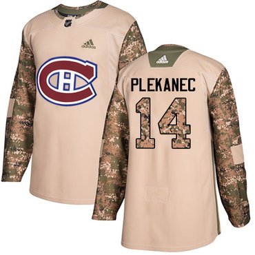 Adidas Montreal Canadiens #14 Tomas Plekanec Camo Authentic 2017 Veterans Day Stitched Youth NHL Jersey inbean