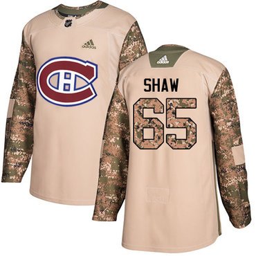 Adidas Montreal Canadiens #65 Andrew Shaw Camo Authentic 2017 Veterans Day Stitched Youth NHL Jersey inbean