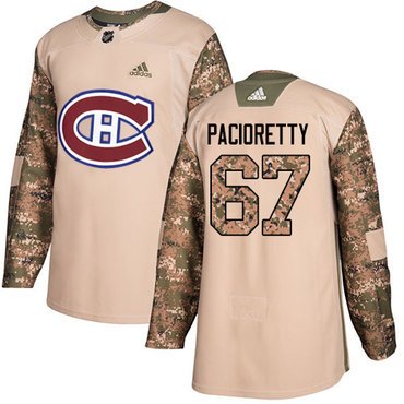 Adidas Montreal Canadiens #67 Max Pacioretty Camo Authentic 2017 Veterans Day Stitched Youth NHL Jersey inbean