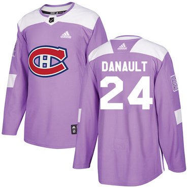 Adidas Montreal Canadiens #24 Phillip Danault Purple Authentic Fights Cancer Stitched Youth NHL Jersey inbean