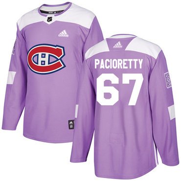 Adidas Montreal Canadiens #67 Max Pacioretty Purple Authentic Fights Cancer Stitched Youth NHL Jersey inbean