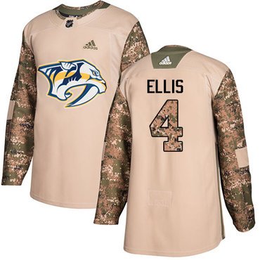 Adidas Nashville Predators #4 Ryan Ellis Camo Authentic 2017 Veterans Day Stitched Youth NHL Jersey inbean