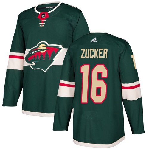 Adidas Minnesota Wild #16 Jason Zucker Green Home Authentic Stitched Youth NHL Jersey inbean