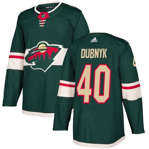 Adidas Minnesota Wild #40 Devan Dubnyk Green Home Authentic Stitched Youth NHL Jersey inbean