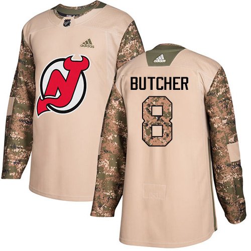 Adidas New Jersey Devils #8 Will Butcher Camo Authentic 2017 Veterans Day Stitched Youth NHL Jersey inbean