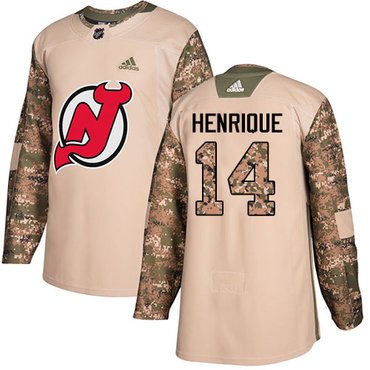 Adidas New Jersey Devils #14 Adam Henrique Camo Authentic 2017 Veterans Day Stitched Youth NHL Jersey inbean