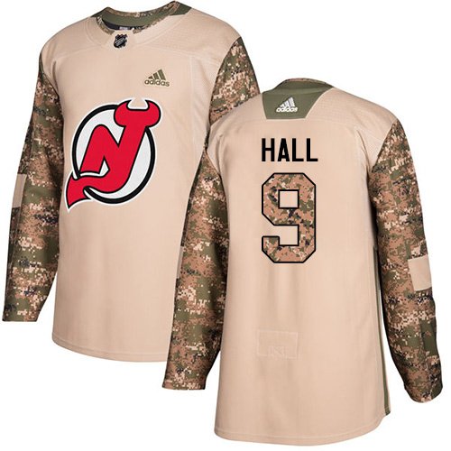 Adidas New Jersey Devils #9 Taylor Hall Camo Authentic 2017 Veterans Day Stitched Youth NHL Jersey inbean