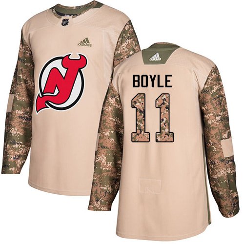 Adidas New Jersey Devils #11 Brian Boyle Camo Authentic 2017 Veterans Day Stitched Youth NHL Jersey inbean