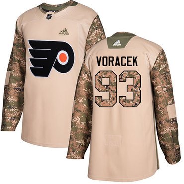 Adidas Philadelphia Flyers #93 Jakub Voracek Camo Authentic 2017 Veterans Day Stitched Youth NHL Jersey inbean